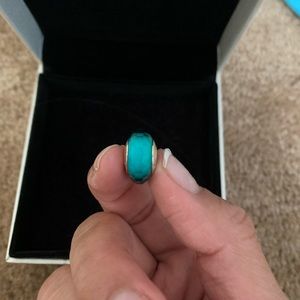 Teal Murano Glass Pandora Charm